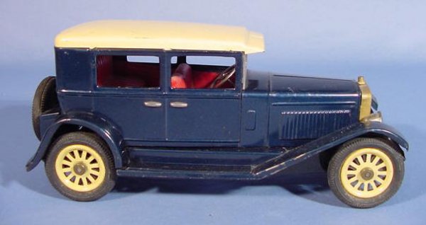 Japanese Tin Friction Car w/Off White Roof