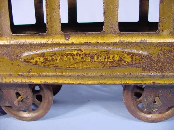 Large Tin "Pay as you Enter" Friction Trolley Car  - 2