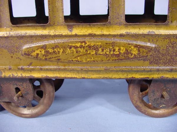 Large Tin "Pay as you Enter" Friction Trolley Car  - 5