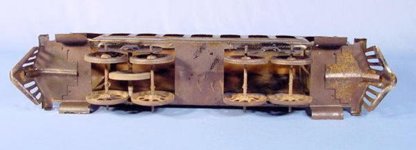 Large Tin "Pay as you Enter" Friction Trolley Car  - 6