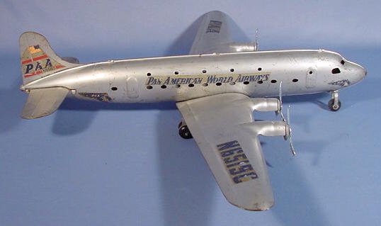 Marx Pressed Steel Pan American Toy Airplane