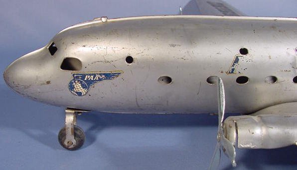 Marx Pressed Steel Pan American Toy Airplane - 8