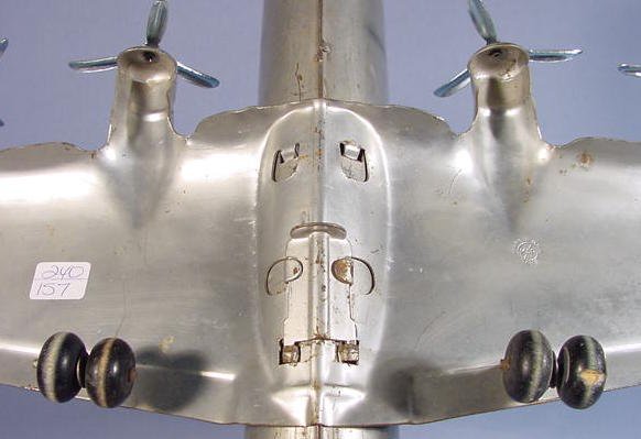 Marx Pressed Steel Pan American Toy Airplane - 9