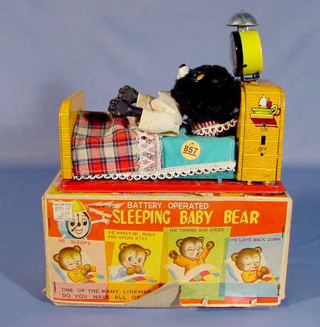 Line Mar Battery Operated Sleeping Baby Bear