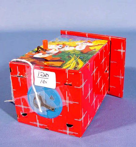 German LB2 Tin Animated Coin Bank With Bird - 4