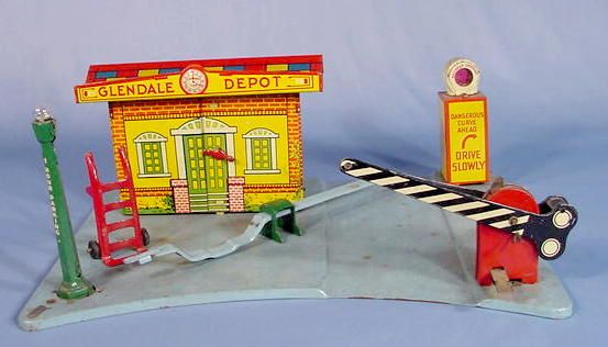 Marx Toy Tin Litho "Glendale Depot"