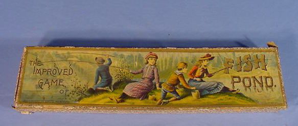 1890 Mcloughlin Brothers Fish Pond Game w/Box