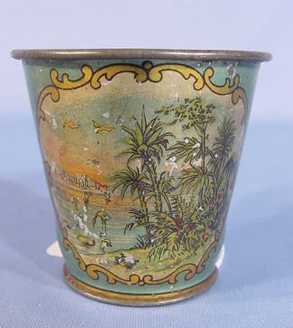 2 Tin Litho Toy Cups and Saucers - 8