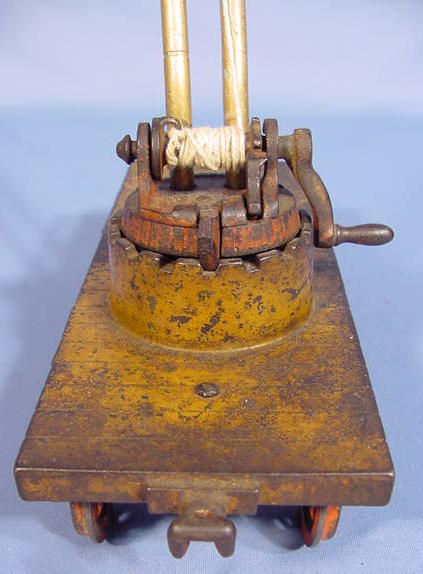 Cast Iron Rail Road Car w/ Crane Style Winch - 2
