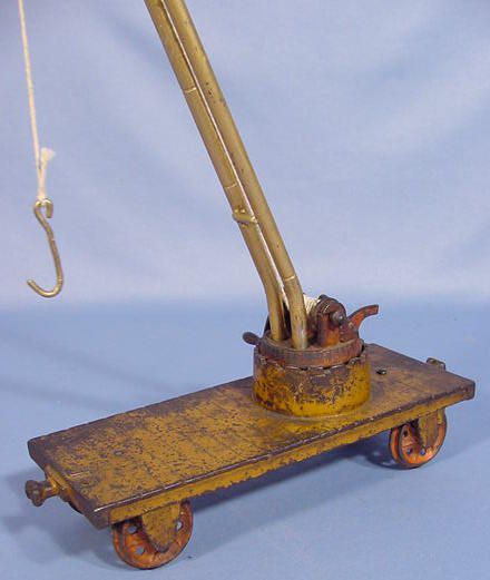 Cast Iron Rail Road Car w/ Crane Style Winch - 4