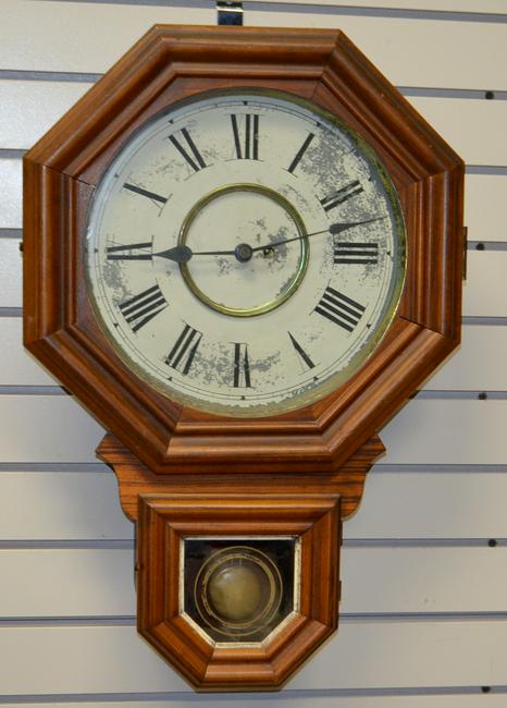 New Haven Oak “Ventura” Octogon Wall Clock. T/O,