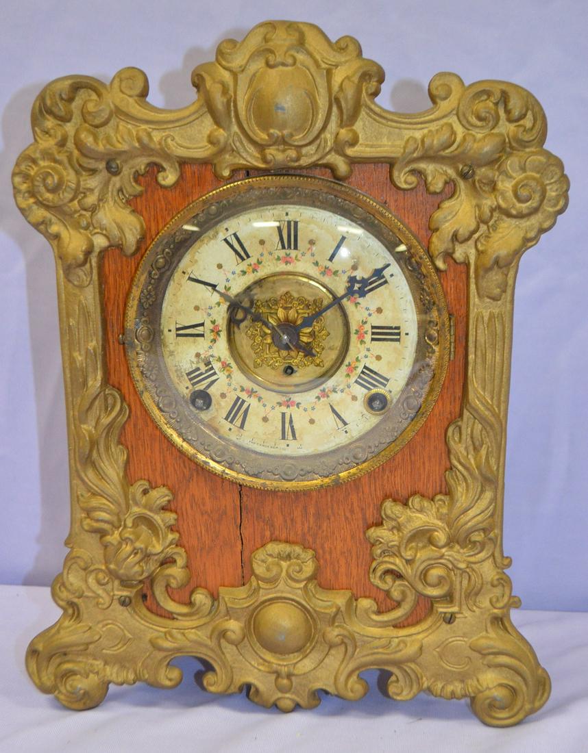 Antique Kroeber "Maine" Cabinet Clock. Golden Oak Case (1 of 8)