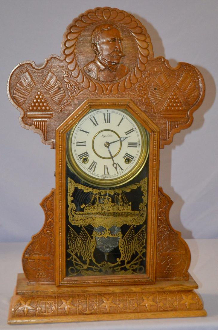Ingraham Oak "Admiral Dewey" Kitchen Clock: gong (1 of 3)