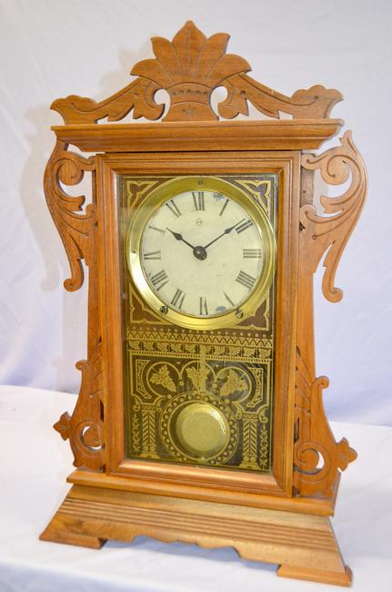 Seth Thomas Walnut “Newark” Kitchen Clock. T&S signed