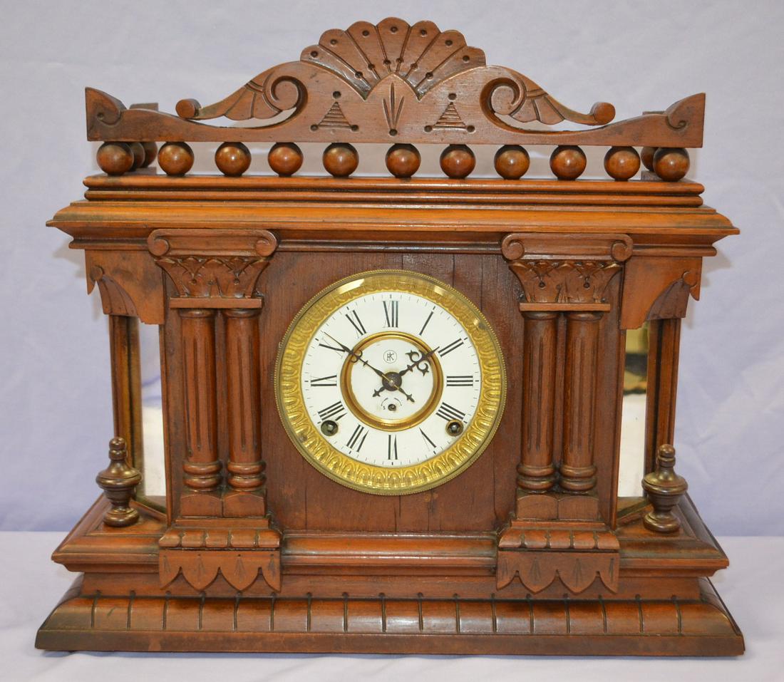 Antique Kroeber "Cabinet No.61" Clock: walnut case in (1 of 6)