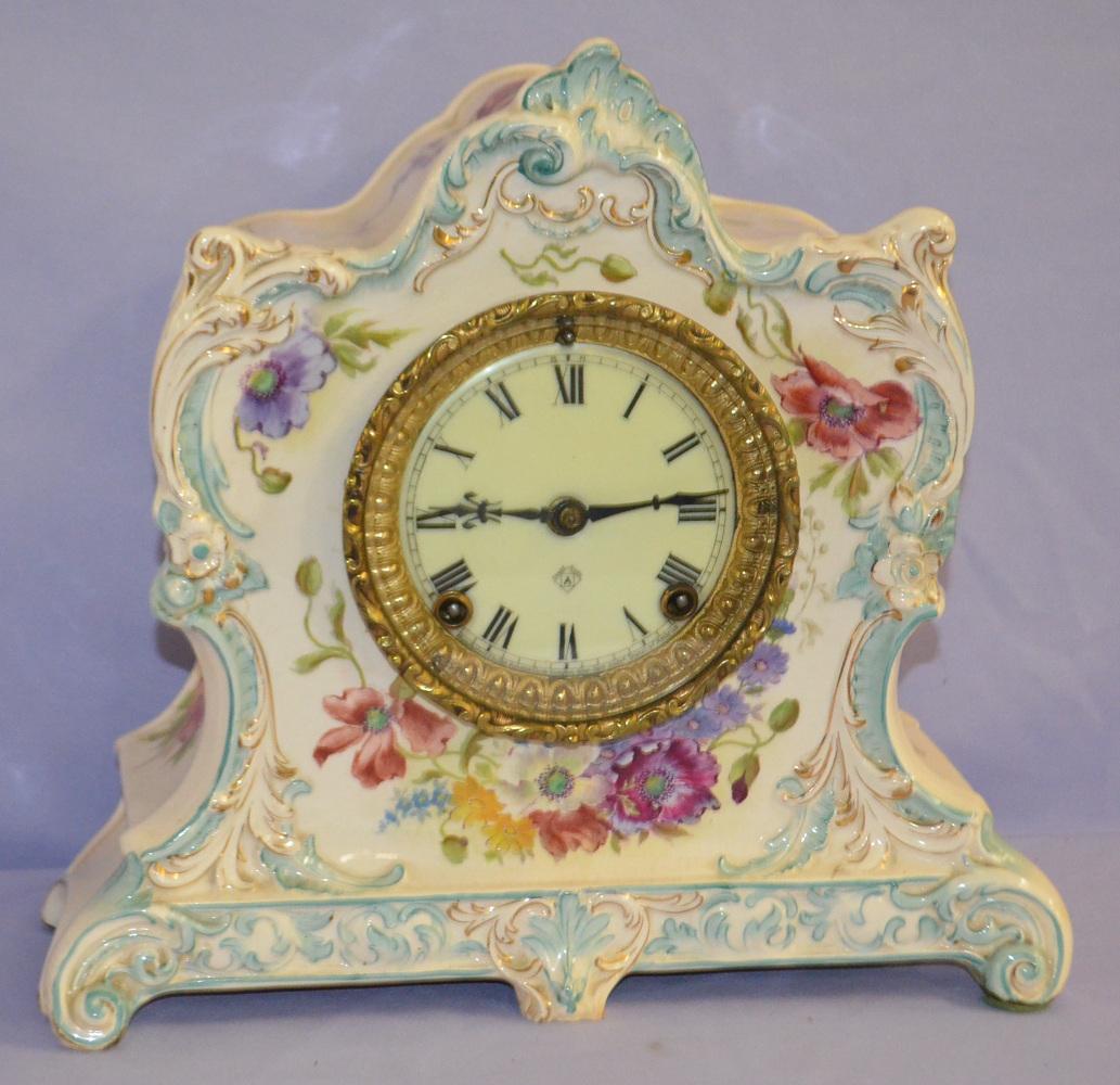 Antique Ansonia "La Lorne" Porcelain Clock: porcelain (1 of 4)