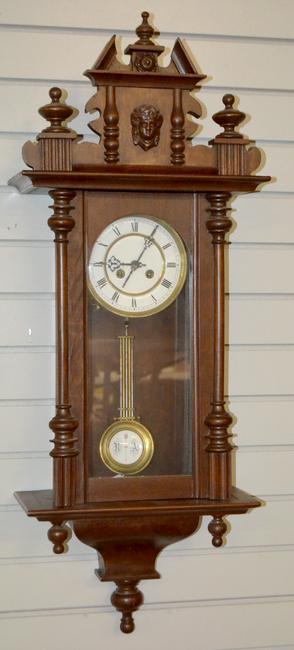 German Lady Head Carved R.A Clock. T&S, unsigned 5″