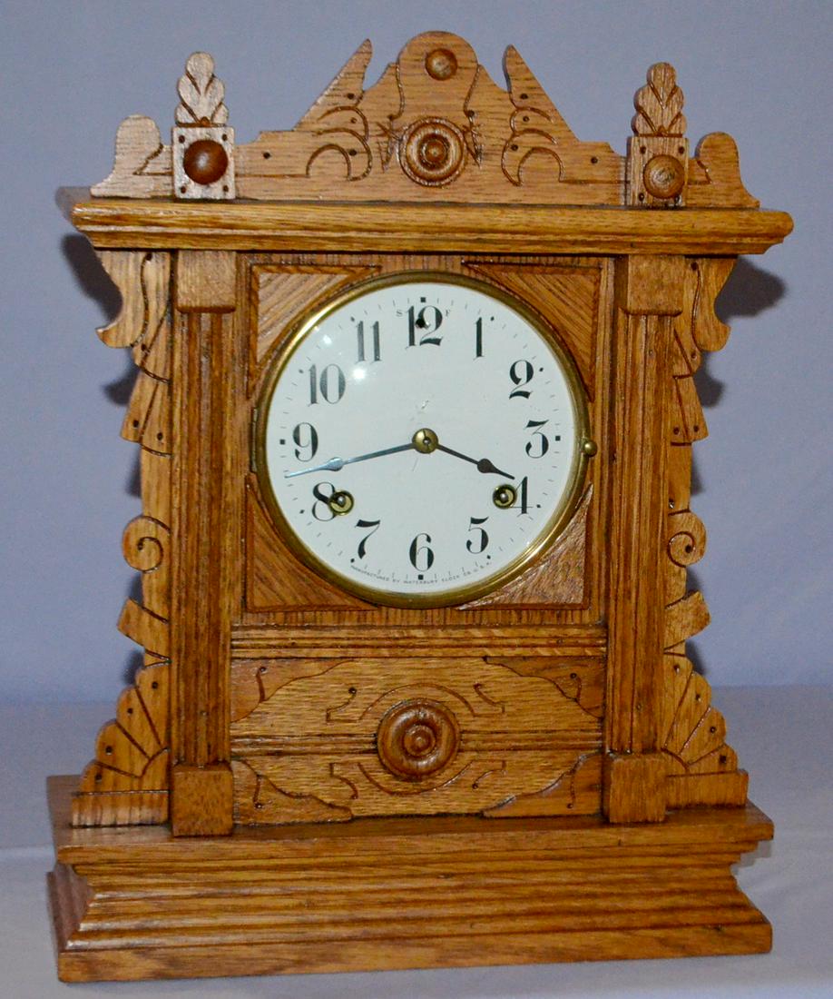Antique Waterbury Mantel Clock. Walnut cabinet clock, 8 (1 of 2)