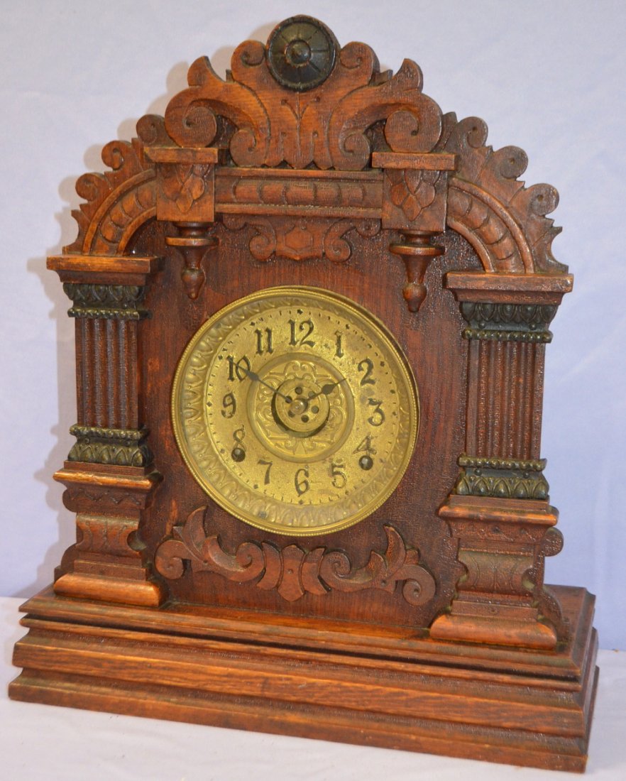 Antique Ingraham Oak "ERA" Cabinet Clock (1 of 7)