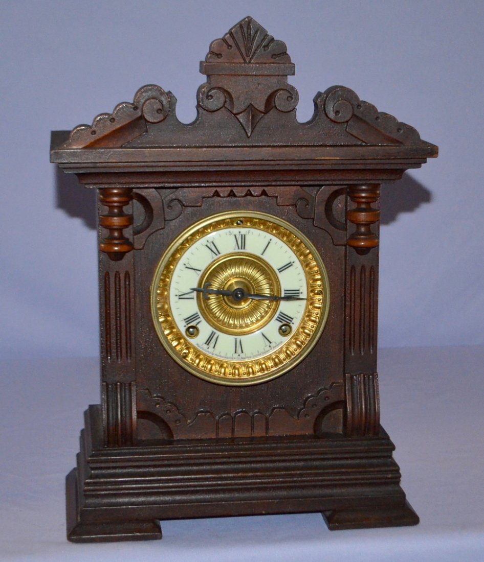 Ansonia Oak "Summit" Cabinet Clock (1 of 2)