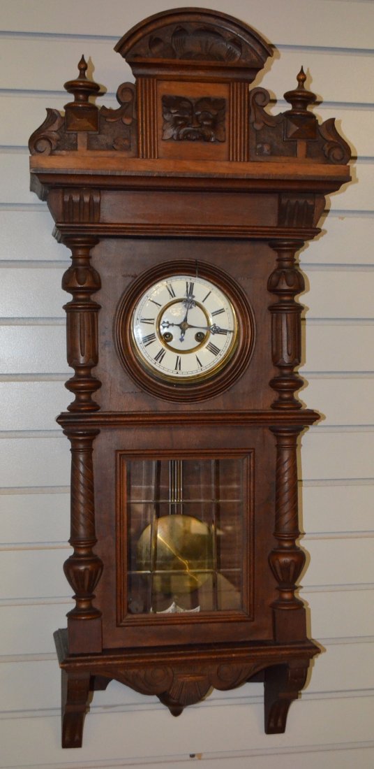 German Walnut Wall Clock (1 of 4)