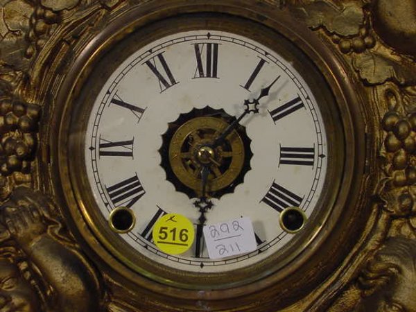 Muller Iron Front Bacchus Shelf Clock - 2