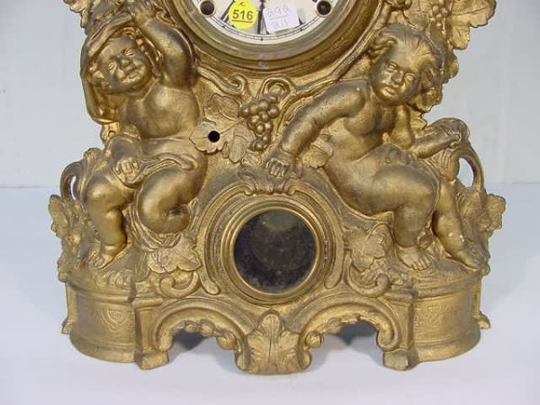 Muller Iron Front Bacchus Shelf Clock - 3