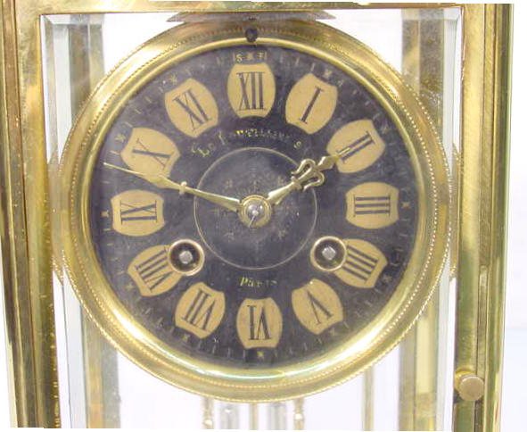 French Crystal Regulator w/4" Black Dial - 2