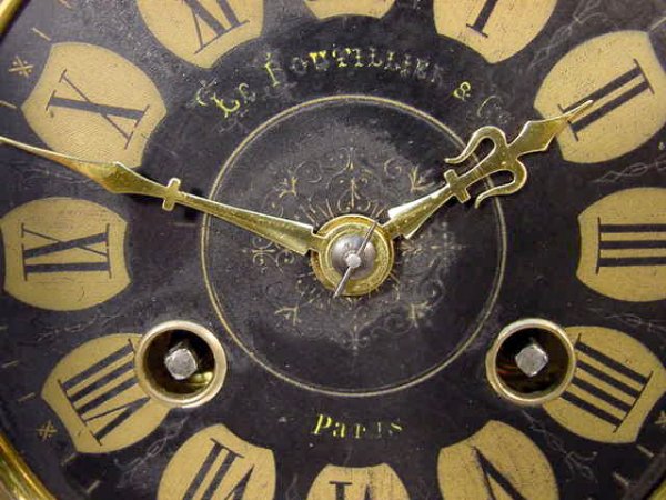 French Crystal Regulator w/4" Black Dial - 3