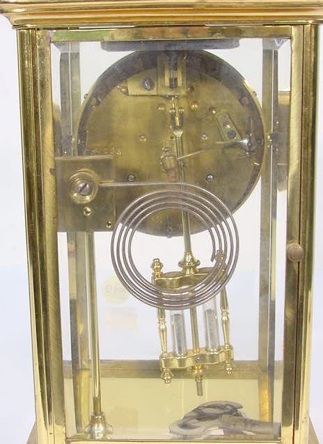 French Crystal Regulator w/4" Black Dial - 4