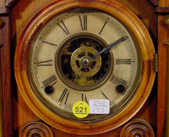 Ingraham 8 Day Pillar Clock w/Figure 8 Door - 2