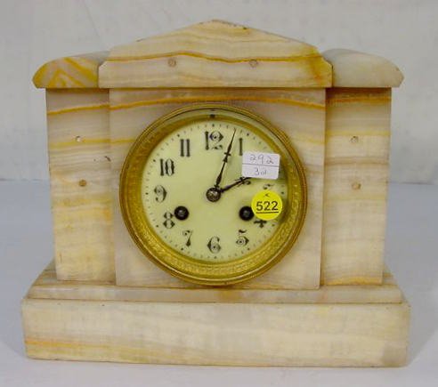 French Marble Clock w/Japy Freres Movement