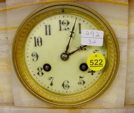 French Marble Clock w/Japy Freres Movement - 2