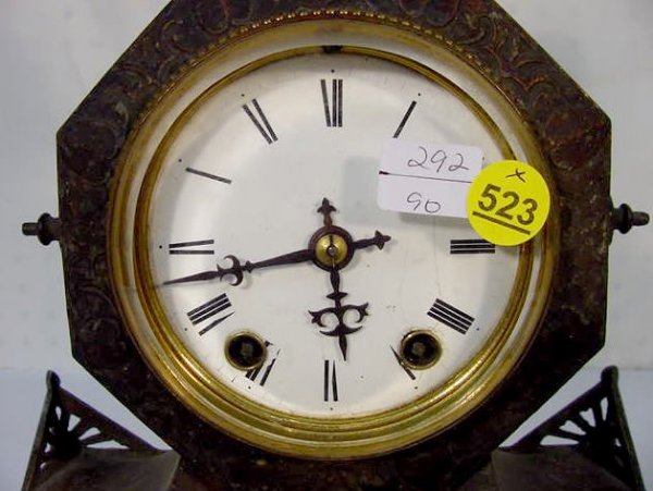 Seth Thomas & Sons No.8013 Spelter Shelf Clock - 3