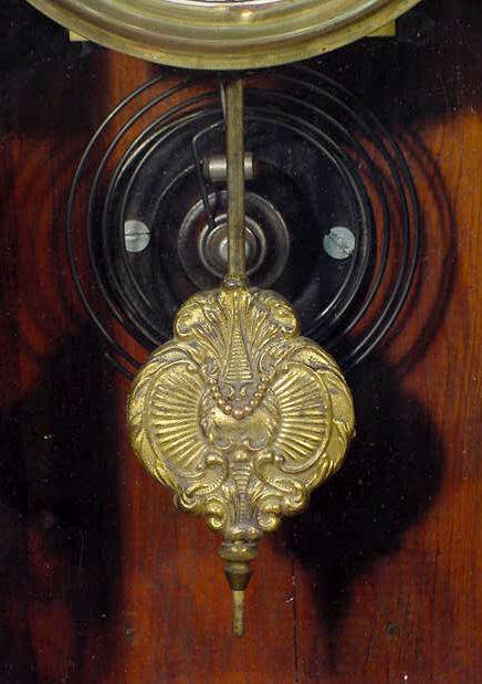 Walnut Kitchen Clock w/Fancy Pendulum - 3