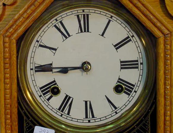 Waterbury Oak Kitchen Clock w/Indicator Pendulum - 2