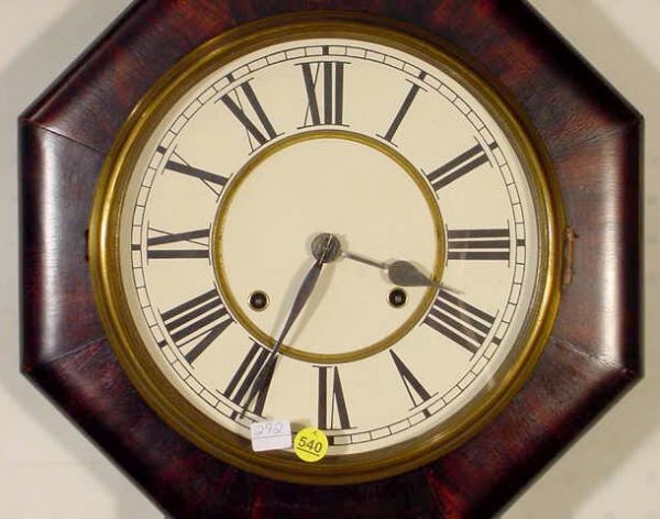 Ansonia 10" Drop Octagon Office Clock - 2