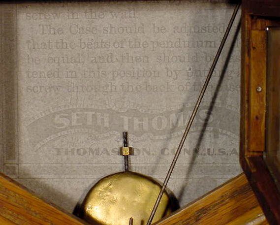 Seth Thomas Oak Octagon Drop Office Clock - 2