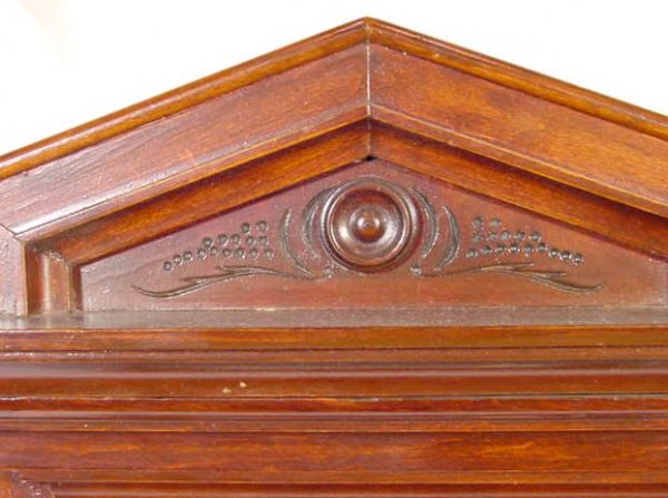 Junghans Mahogany Chime Shelf Clock w/5 Rods - 3
