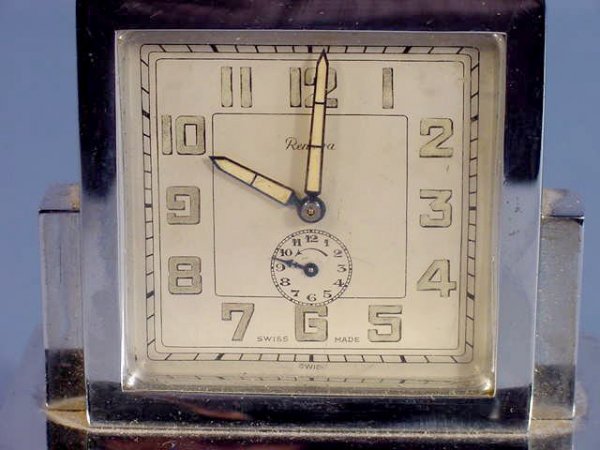 Swiss Musical Art Deco Alarm Clock - 2