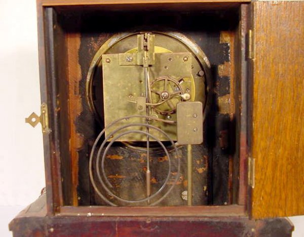 French Carved Mahogany Shelf Clock - 8