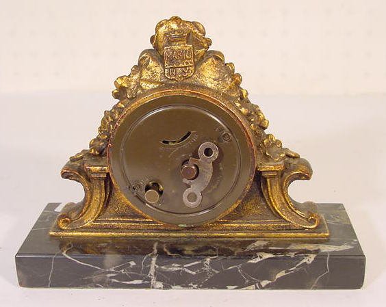 Seth Thomas 8 Day Composition & Marble Desk Clock - 3