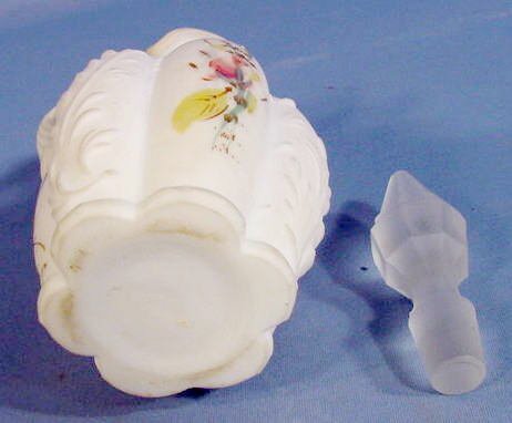 Fenton Satin Glass Cruet w/Painted Flowers - 4