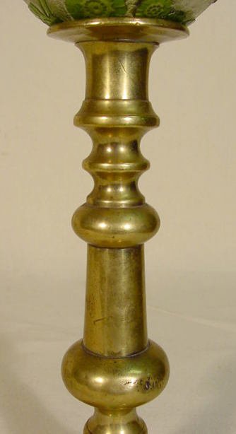 French Cameo Glass Peg Lamp - 3
