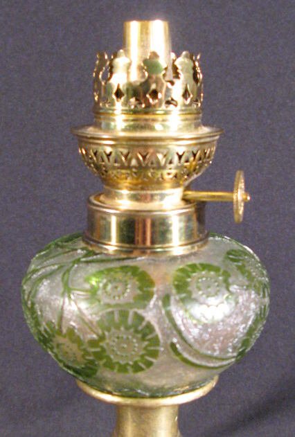 French Cameo Glass Peg Lamp - 6