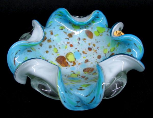 Murano Glass Dish w/Vasa Murrhina