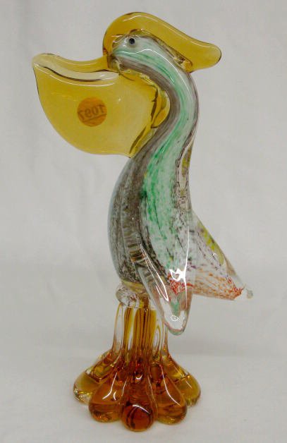 2 Elaborate J.I. Co. Murano Glass Pelicans - 4