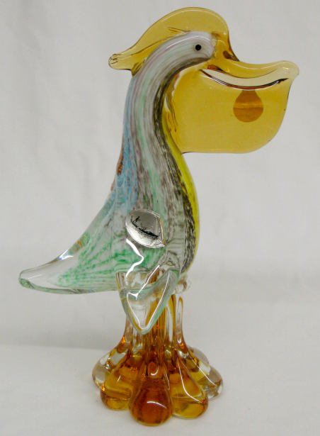 2 Elaborate J.I. Co. Murano Glass Pelicans - 6