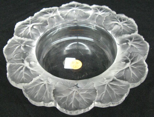 2 Lalique Cristal Items: Bottle & Dish - 3
