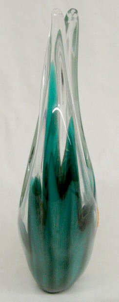 Murano Glass Basket w/Pulled Up Handles - 2